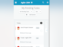 Agile CRM Software - Create and manage tasks and events in the Agile CRM mobile app