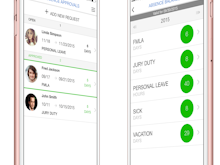 Synerion Software - Synerion Mobile- Absence approval for managers and absence balance page for employee.