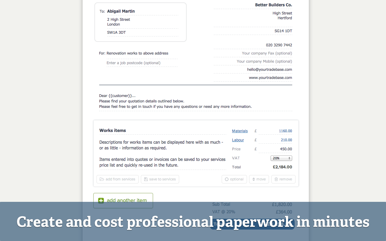 YourTradebase Software - Easy paperwork creation and editing