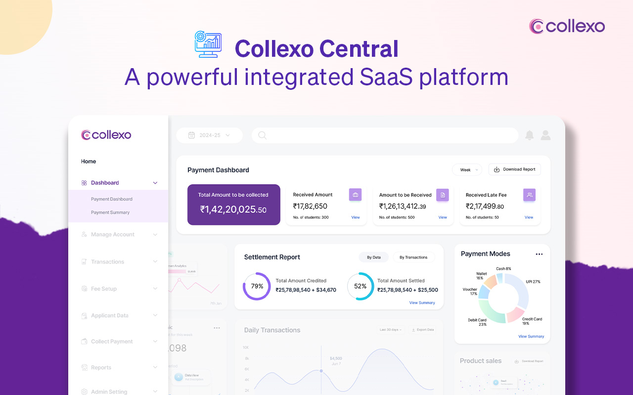 Collexo screenshot: A powerful SaaS platform that centralizes every aspect of fee management, from application to enrollment and beyond, into one unified integrated platform.