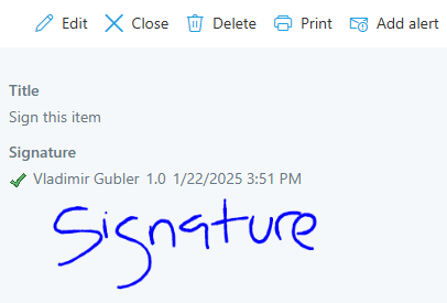 Ultimate Forms screenshot: ULTIMATEFORMS electronic signatures