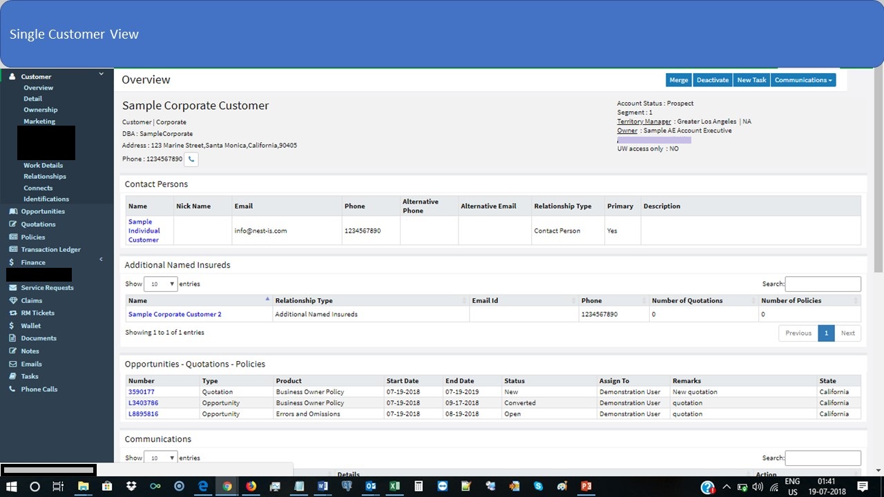 Get a single customer overview and view account status, contact information, and more