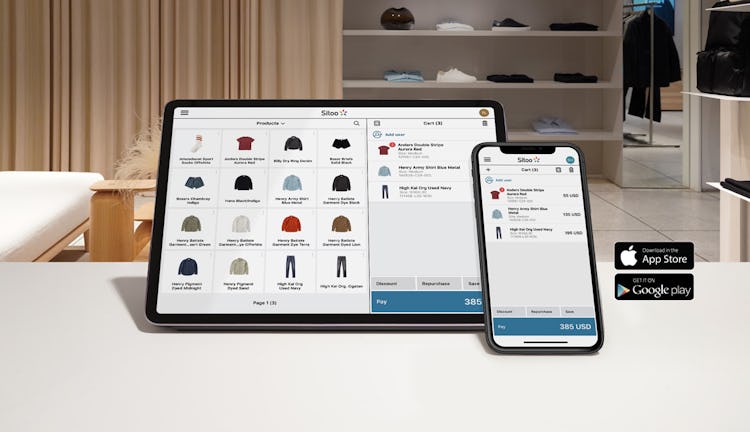 Sitoo screenshot: One POS Solution - Many Possibilities. Packed with unified commerce possibilities and complete POS functionality your store associates have all they need to deliver an ‘above and beyond’ customer experience.