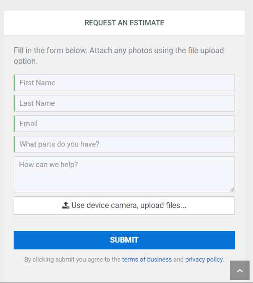 Estimate request form