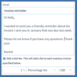 Lendio Software - Send invoice reminders
