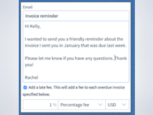 Lendio Software - Send invoice reminders