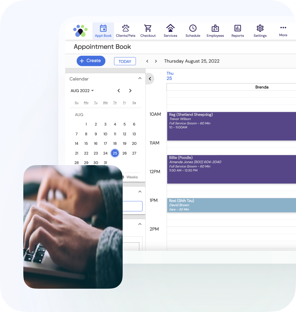 DaySmart Pet screenshot: Appointment Book