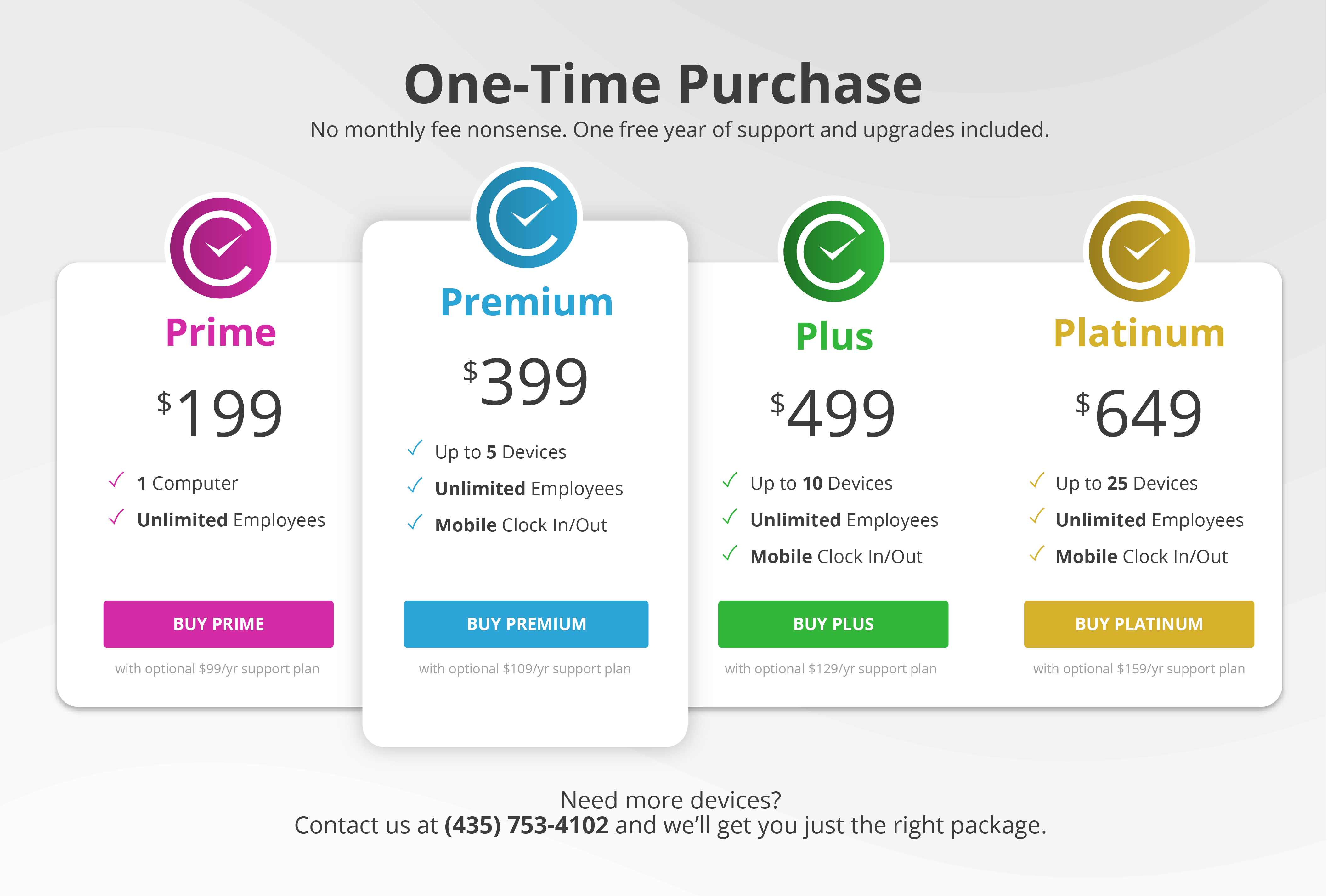 TimeClick Software - TimeClick is a one-time purchase, no monthly subscriptions. Starting at just $199, unlimited employees on every license! US based and customer favorite support team. Save tons of money and time on time tracking in just your first year!