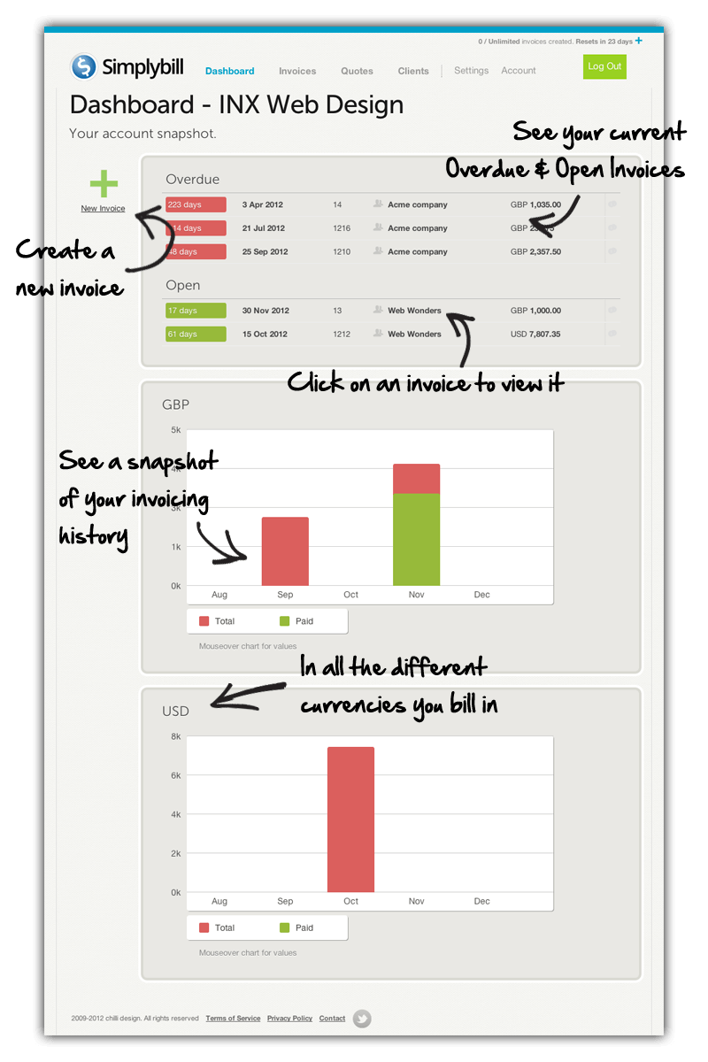 Simplybill screenshot