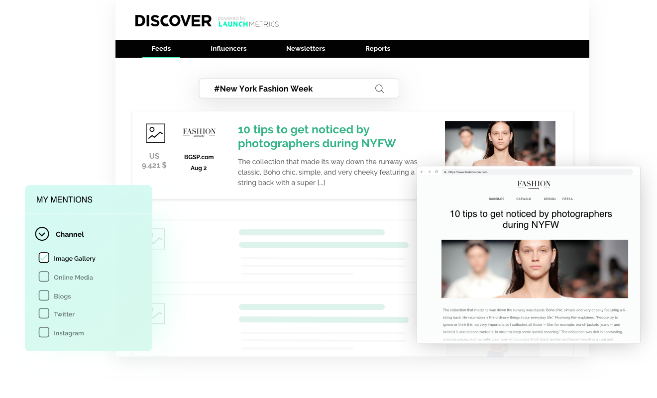 Explore the Feeds of Discover, looking at the different print, online and social mentions of your brand globally.-thumb