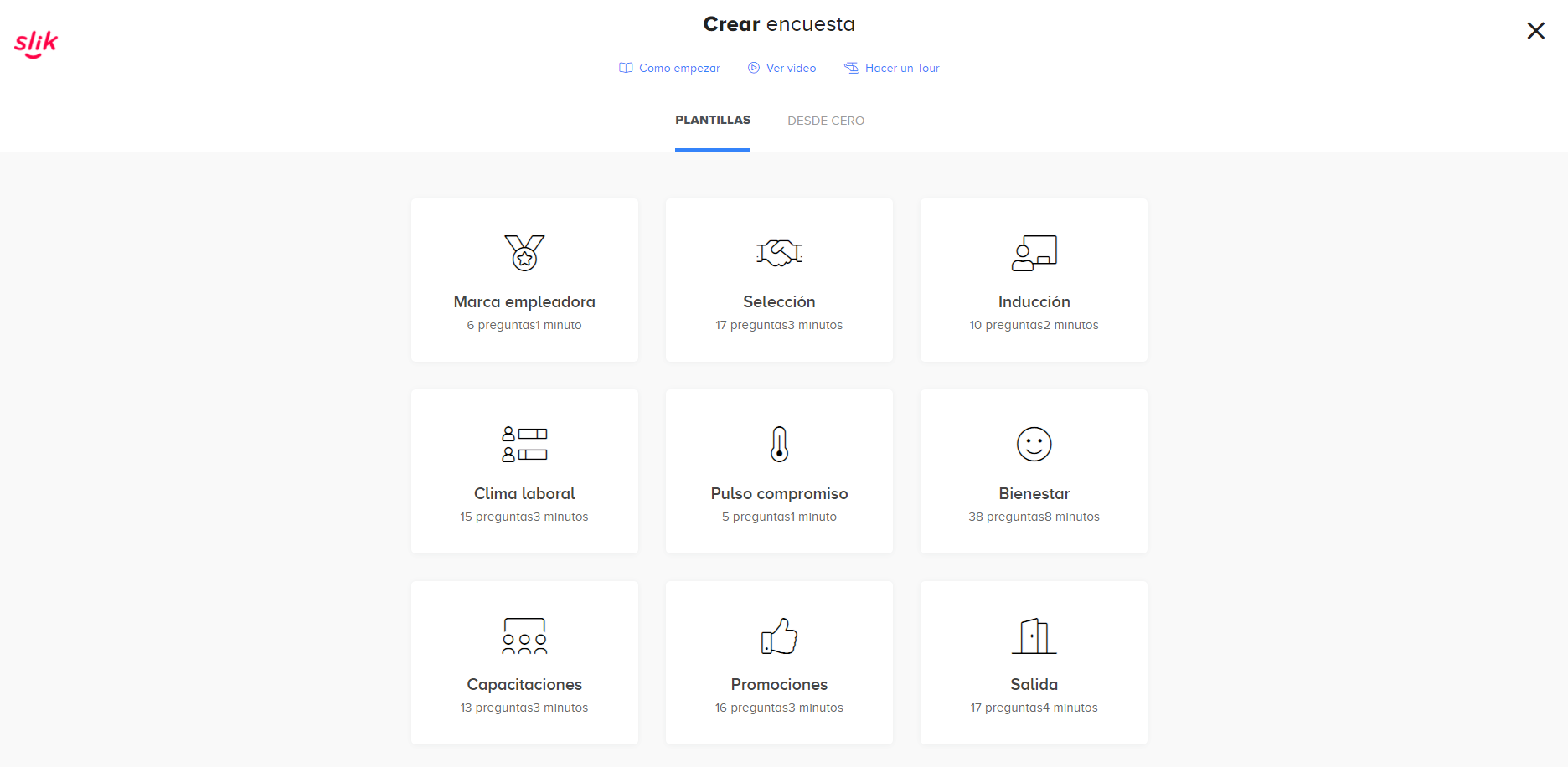 Slik screenshot: Surveys