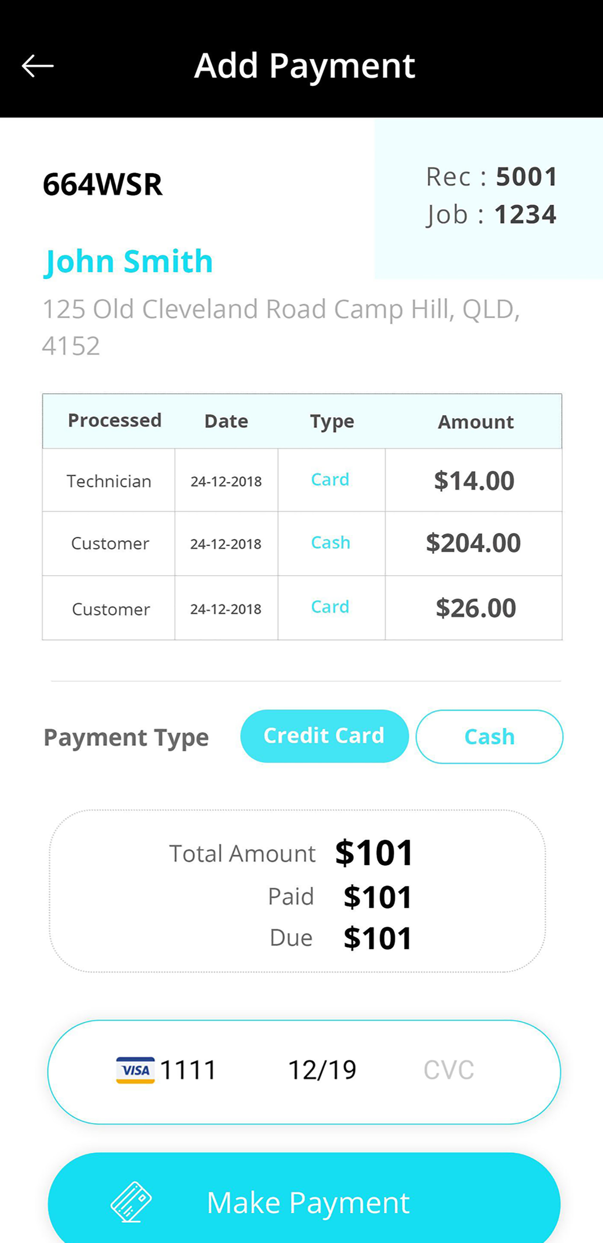 Adding payments