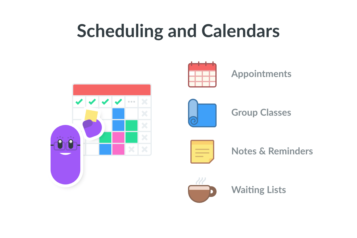 Schedules and Calendaring made just for Allied Health Practitioners and Clinics