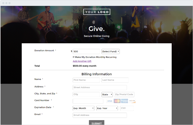 GivingFuel customize donation page