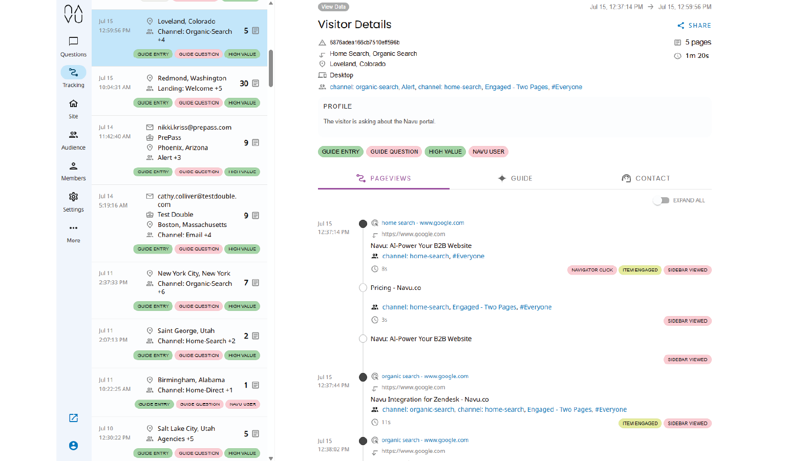 Navu Software - Navu journey explorer