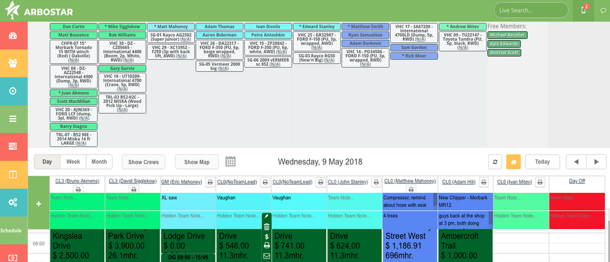 ArboStar scheduling