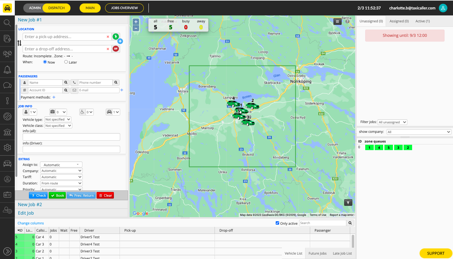 TaxiCaller Software - Dispatchers deserve hassle-free booking! Our dispatch console is packed with features that makes it easy to manage the fleet in real-time. Track drivers in real time, fairly distribute jobs and use your own VoIP service for Caller ID recognition.