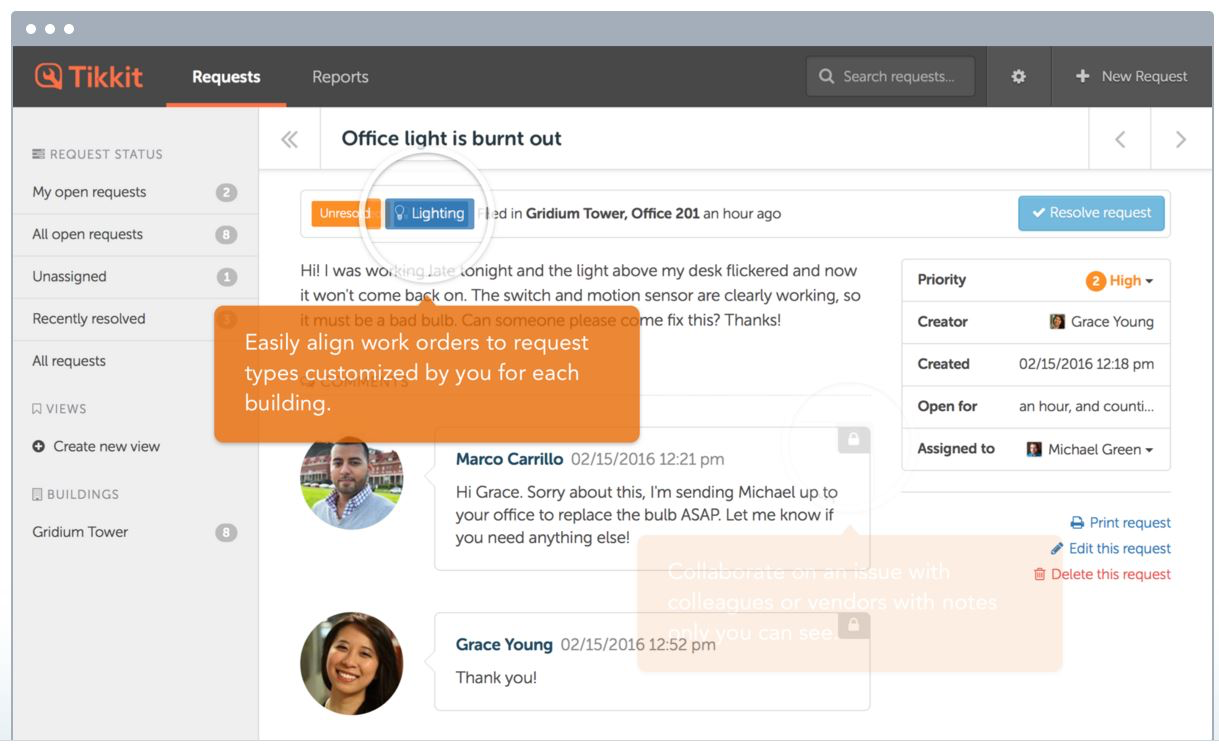 Tikkit Software - Tikkit - Align work orders to request types