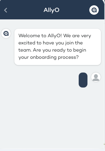 AllyO onboarding screenshot