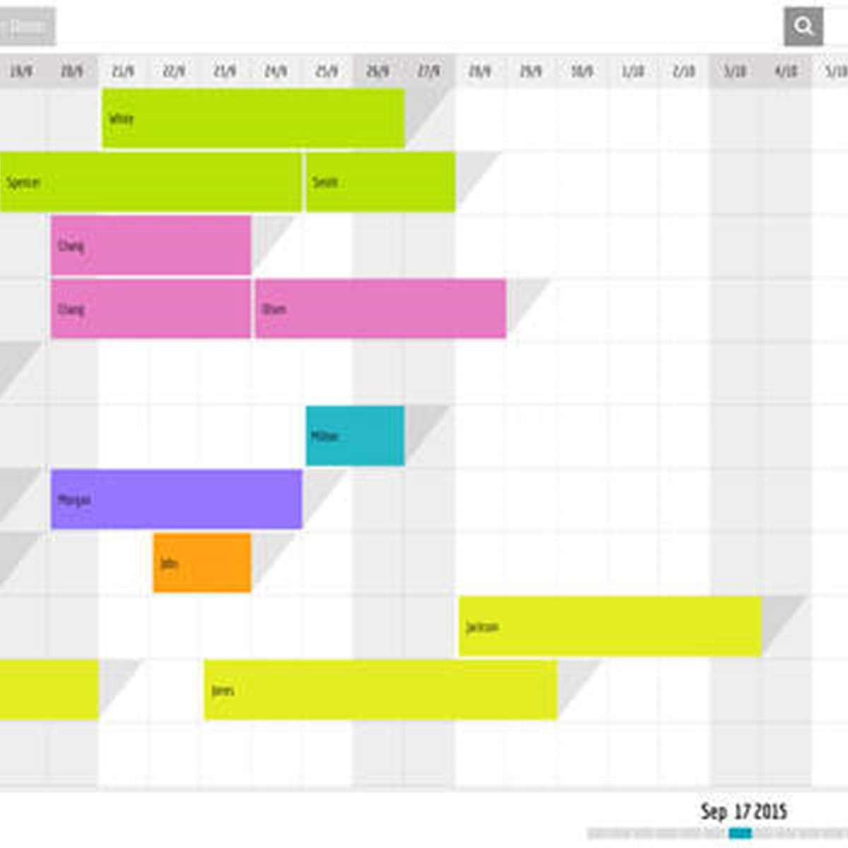 Roombler screenshot: Calendar view helps users keep track of reservations by date
