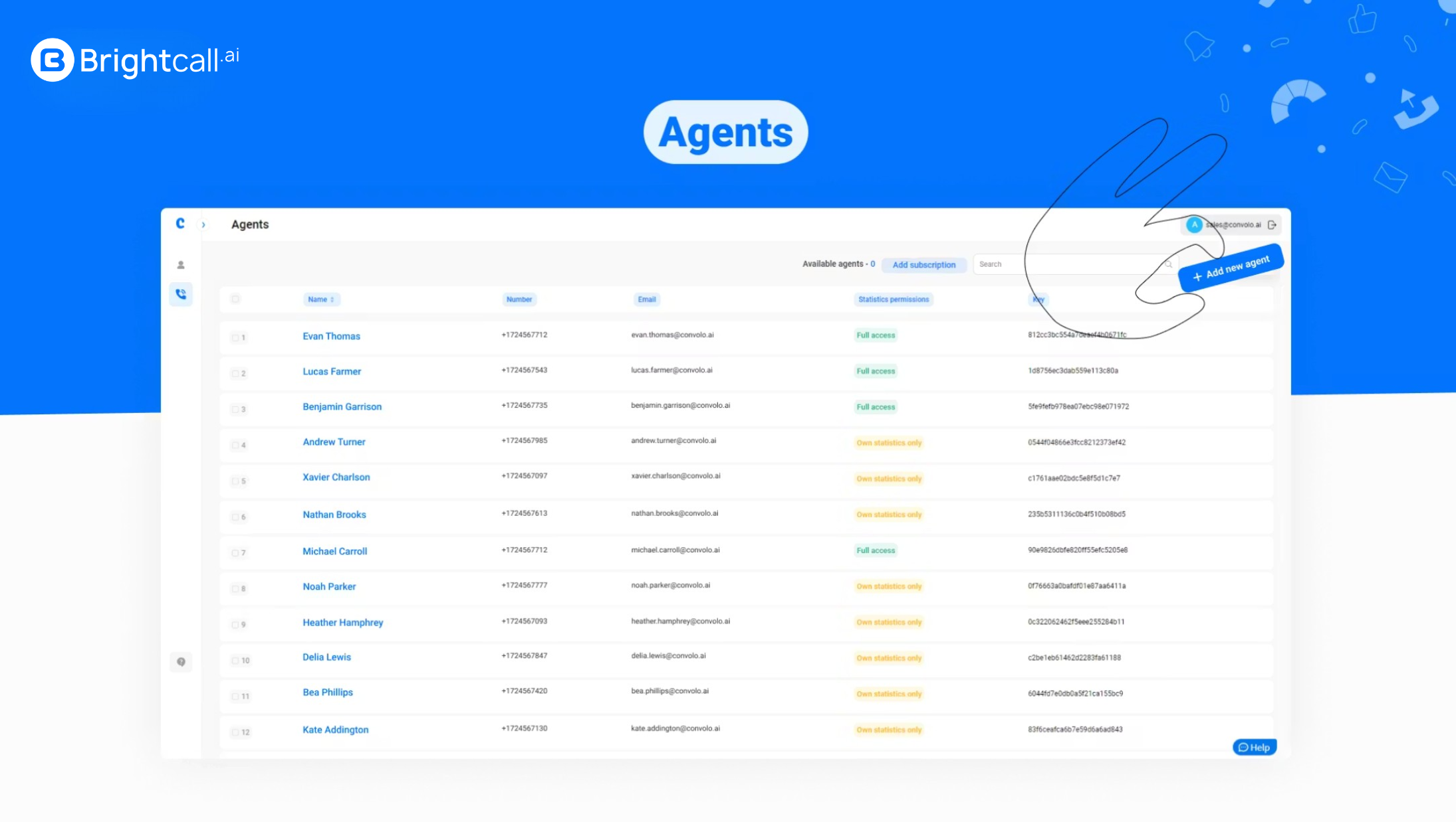 Brightcall screenshot: Brightcall.ai AI agent 