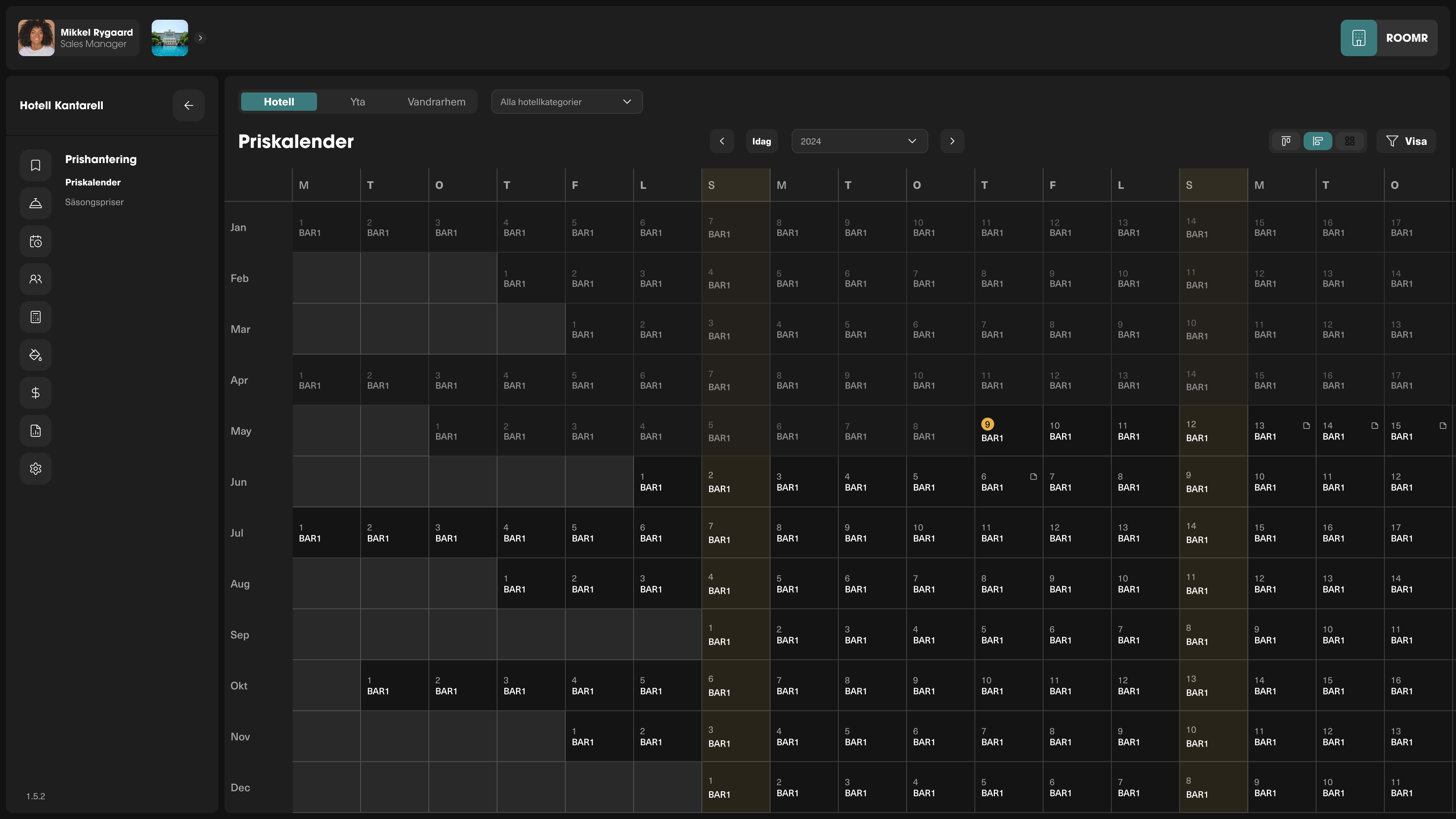 Modular Visit screenshot: Best available rates in Hotel booking system, PMS.