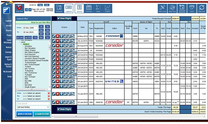 safelog pilot logbook