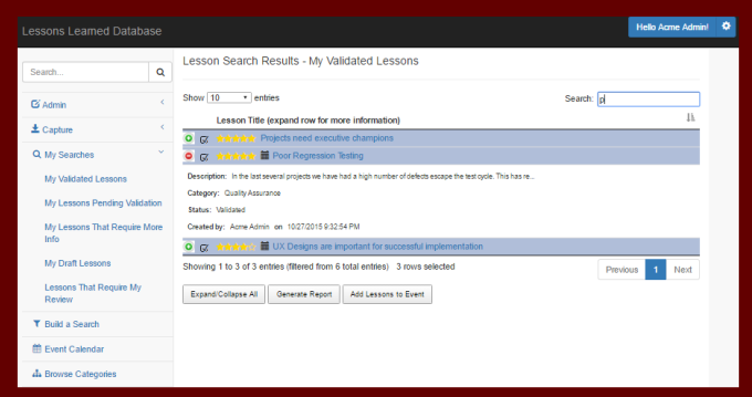 Lessons Learned Database Reviews, Cost & Features | GetApp Australia 2021
