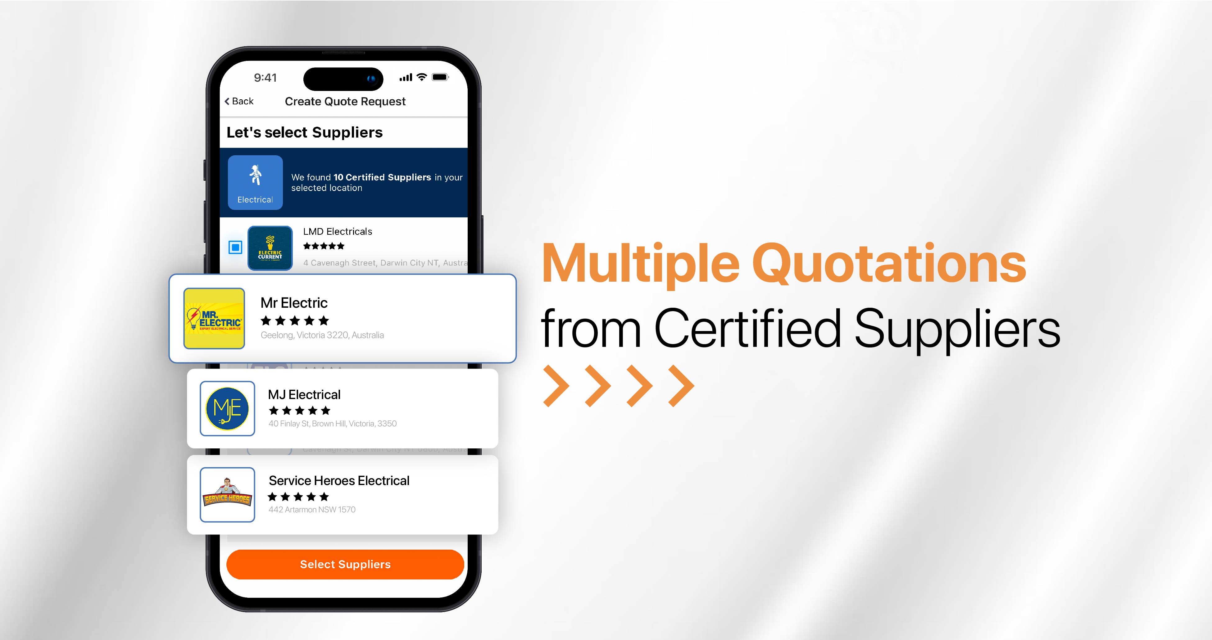 Create quotations without doing any additional work when it comes to your work orders. Simply use pre-built quotation templates to send quotations to customers and suppliers faster. Save time and provide a satisfactory service for your customers.