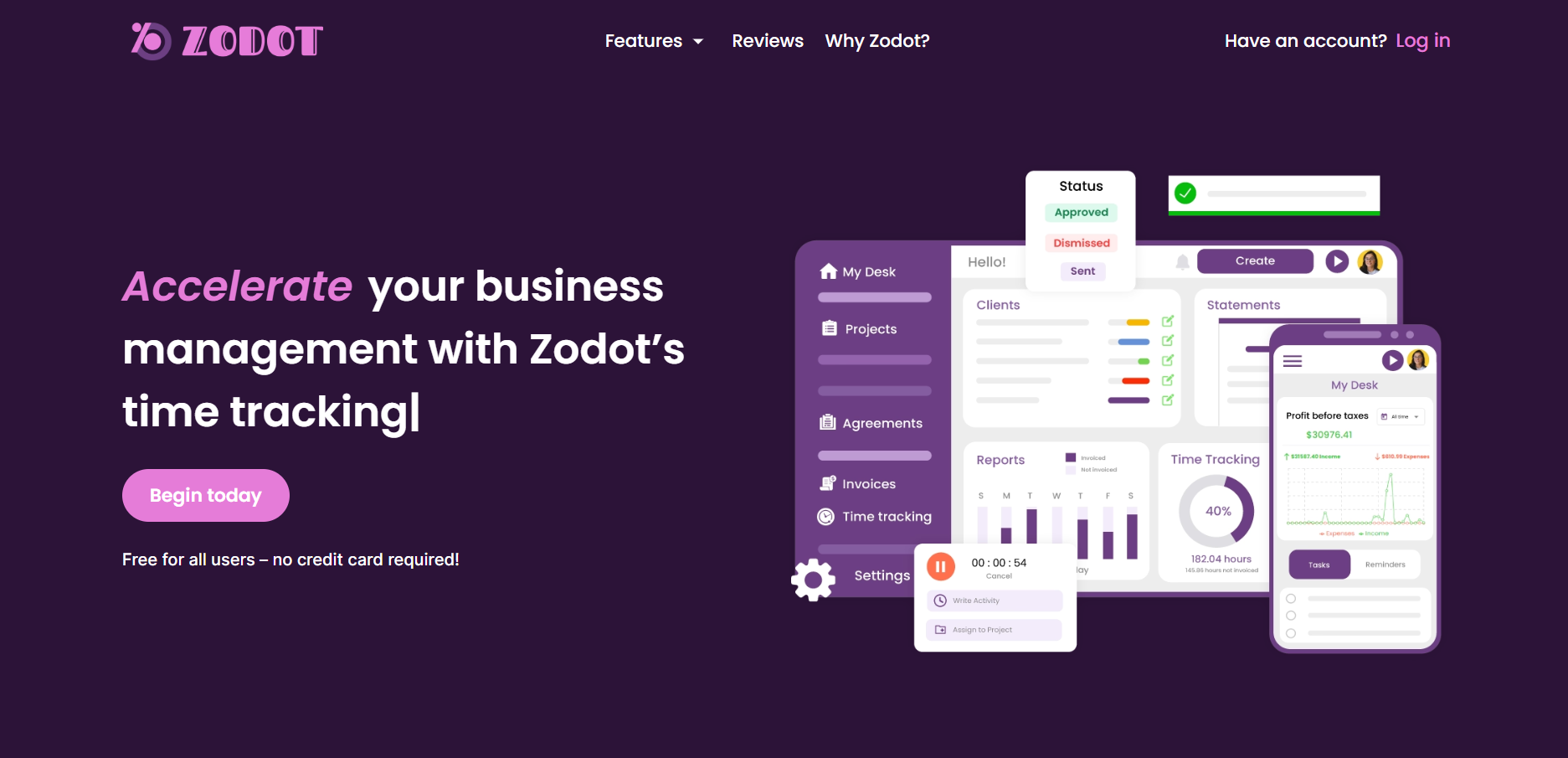 Zodot screenshot
