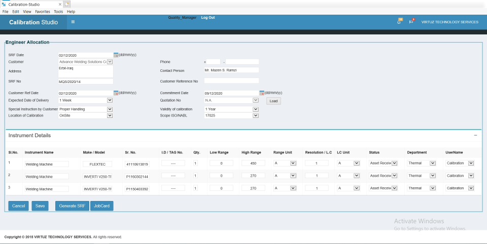 Calibration Studio Logiciel - 3