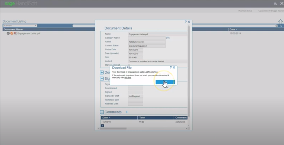 Sage HandiSoft document download