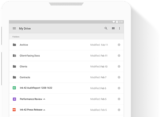Google Workspace Software - Keep files centrally stored and synced across devices