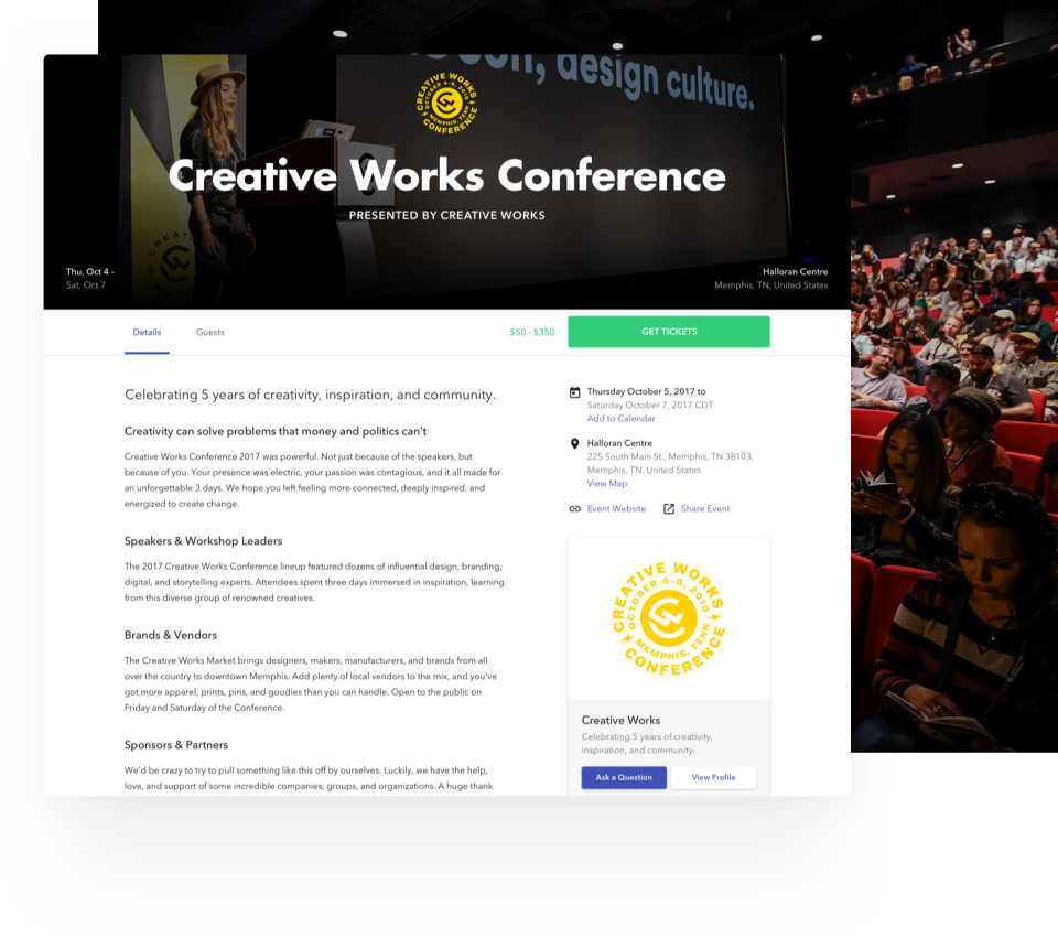 Create an event website