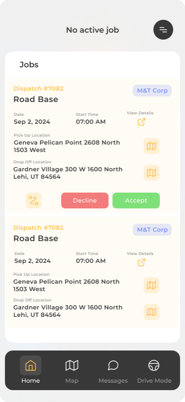 Swiftlyr screenshot: Swiftlyr dispatching