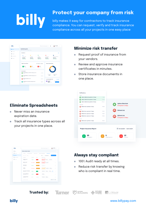 Billy screenshot: Billy Product Specifications