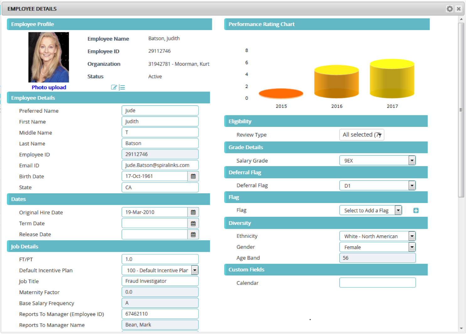 FocalReview Software - Employee details