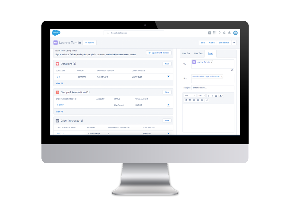 Veevart Software - Use the Veevart CRM to gain a real-time overview of customer and visitor activity