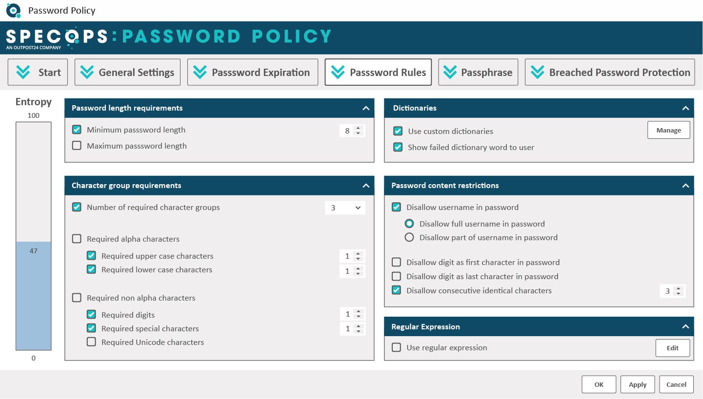 Specops Password Policy Software - 3