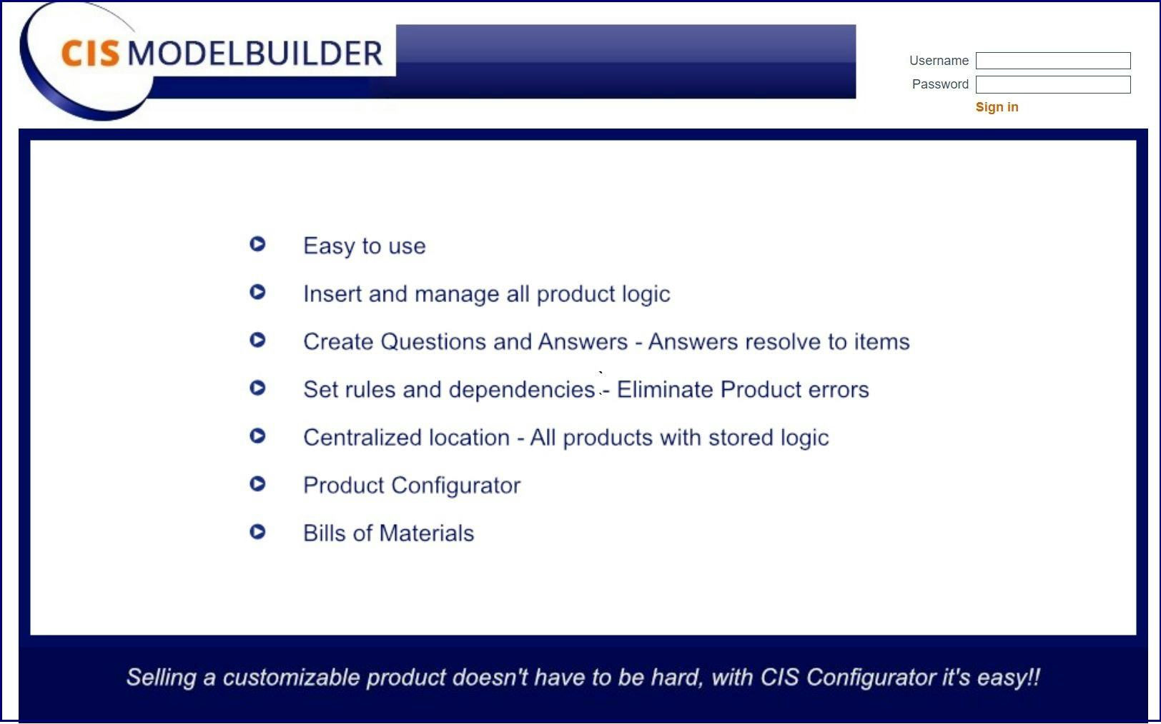 CIS Configurator Software - 2