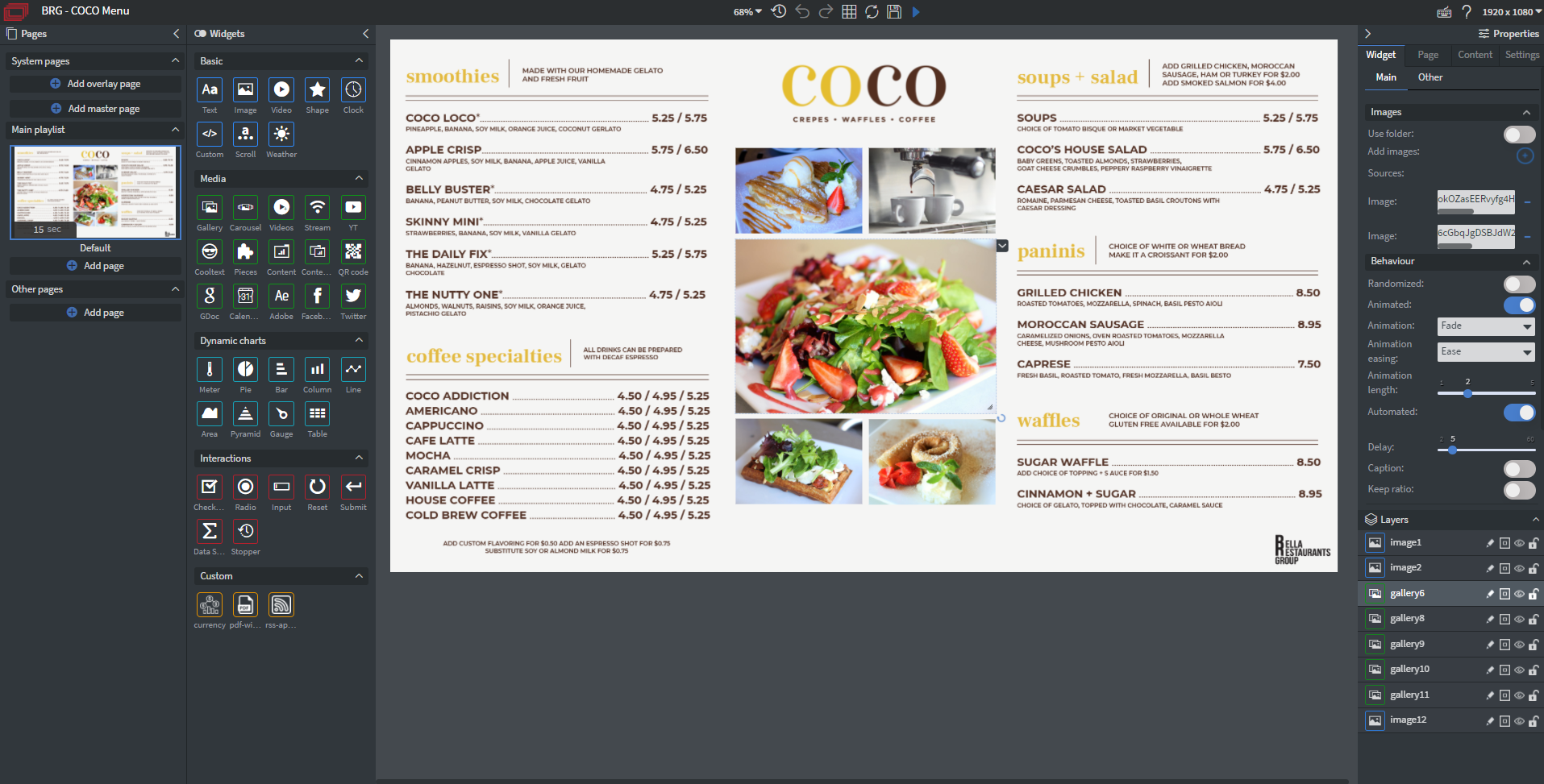 Wallboard Display screenshot: Wallboard Display Built-In Content Editor