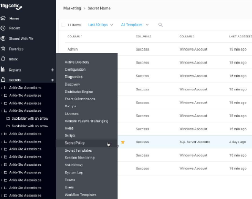 Secret Server Password Manager