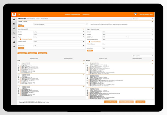 eReconciliation® screenshot