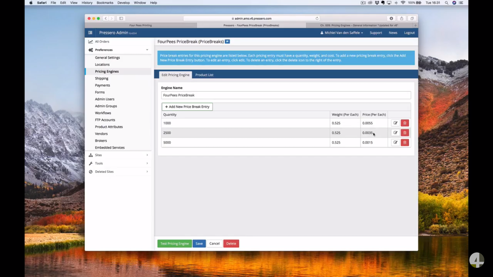 Aleyant Pressero pricing engine
