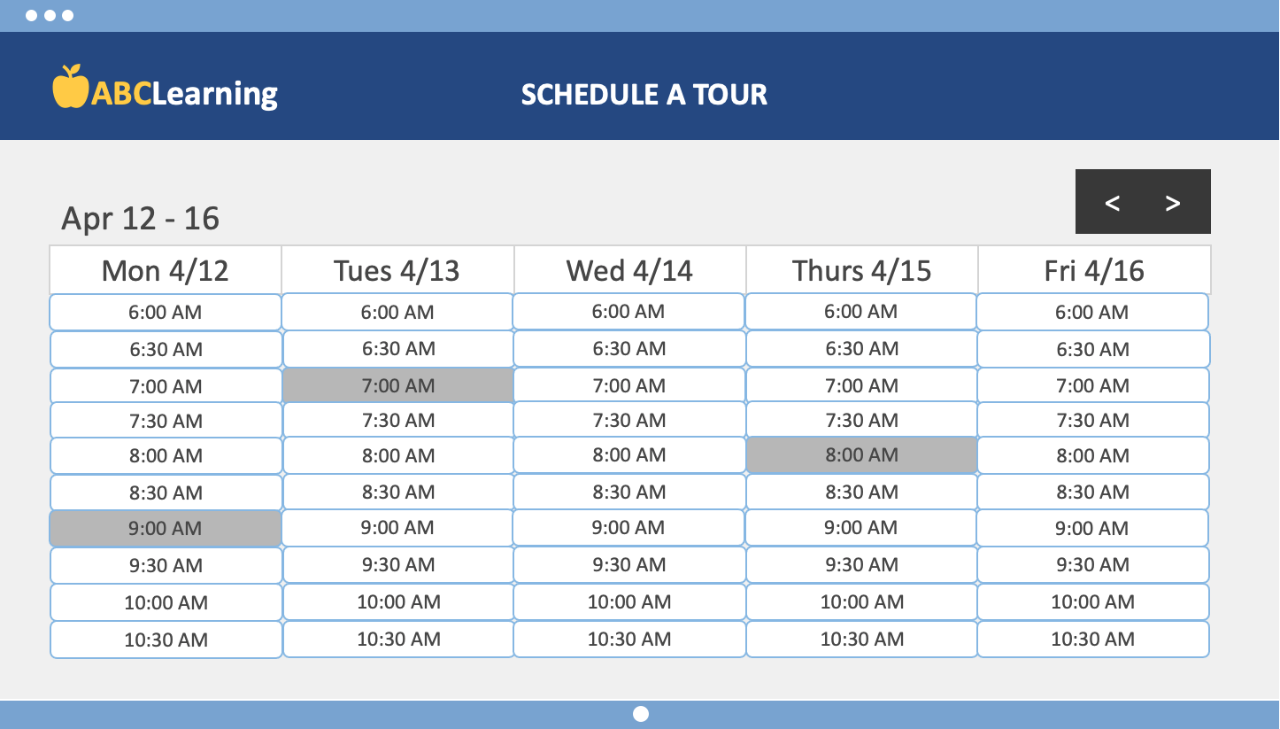 ChildcareCRM Software - ChildcareCRM Parent Scheduled Tours