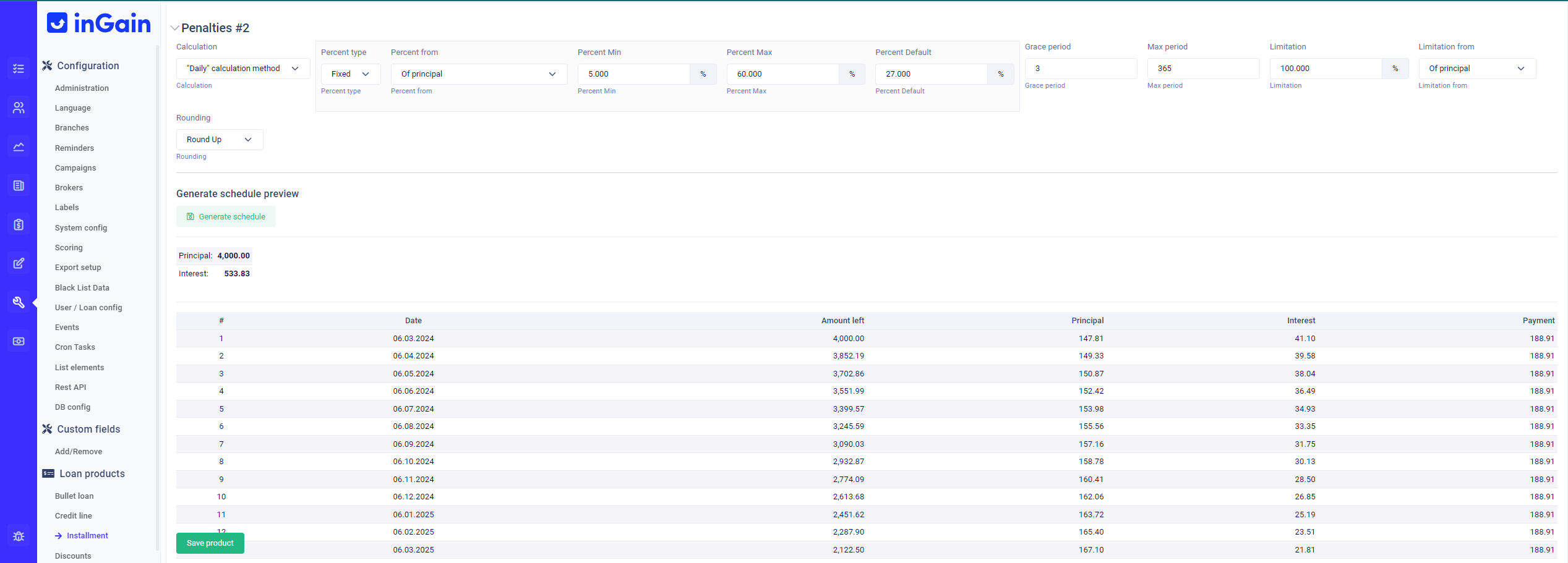 inGain SaaS Loan Management System