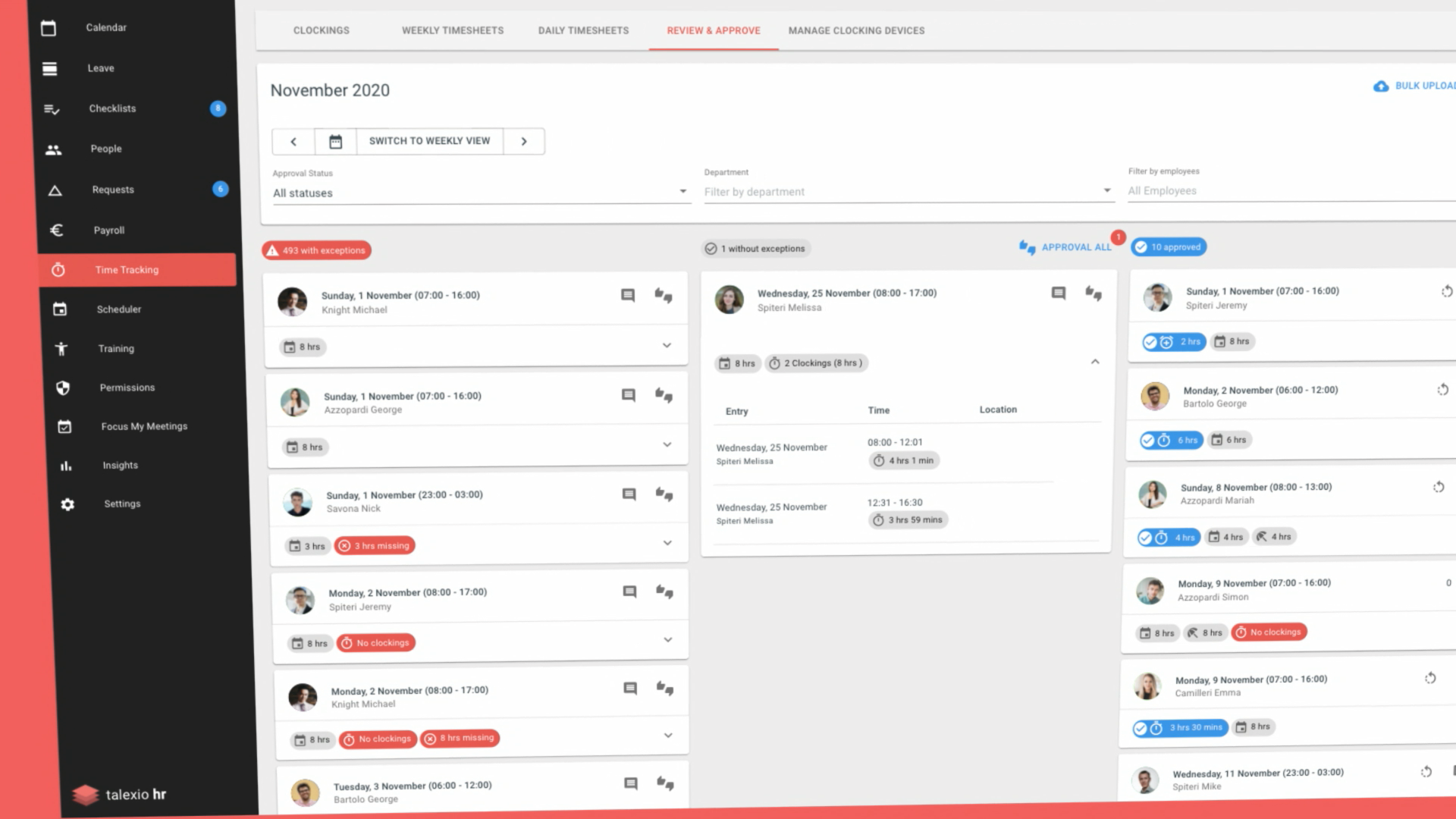 Talexio screenshot: Easy payroll calculations
