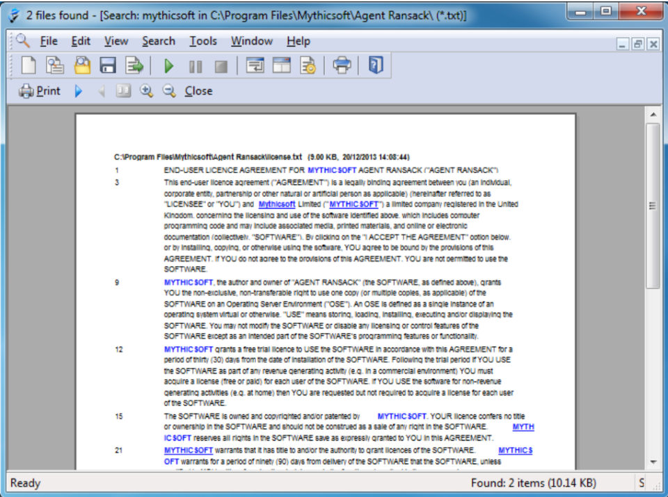 Agent Ransack Software - 1