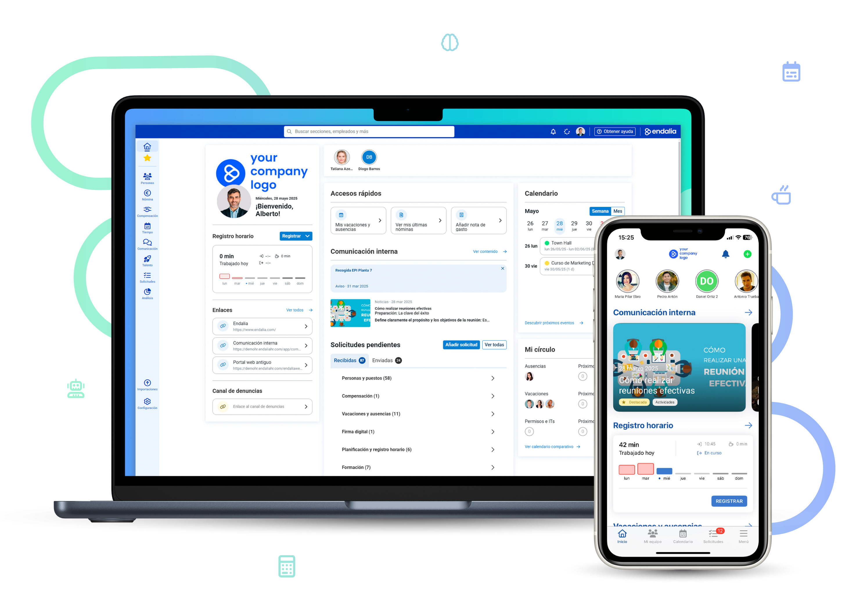 Endalia HR screenshot: Endalia Home