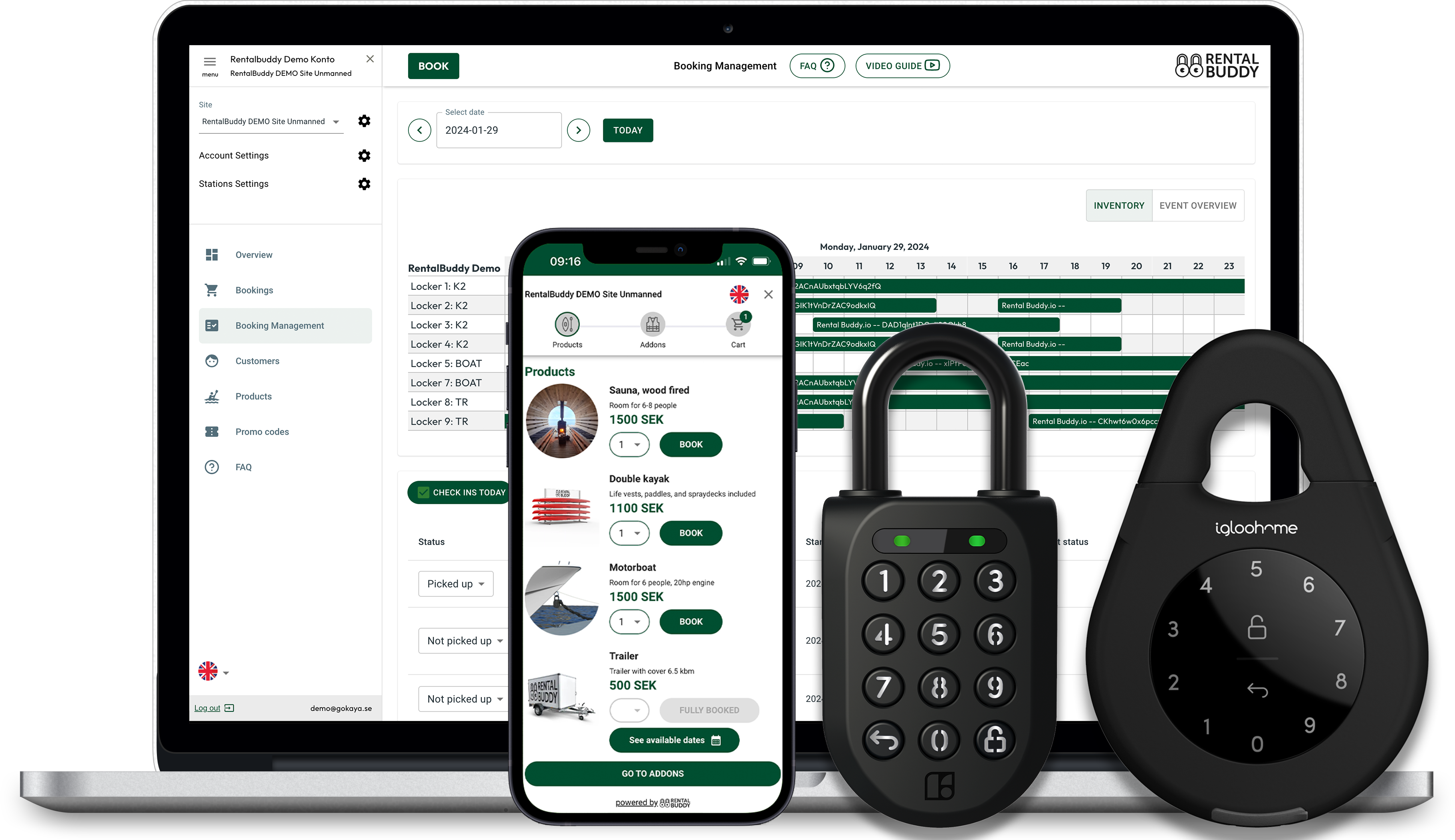 Rentalbuddy screenshot: Rentalbuddy multi-device support